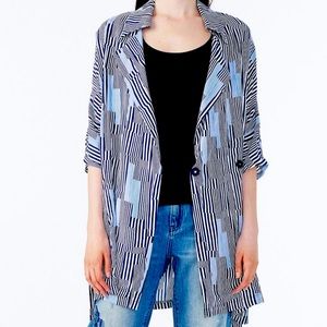 Armani Exchange Grid Wrap Coat NWOT